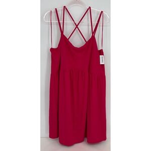 Old Navy Womens Pink Strappy Back Tiered Cami Mini Dress Sz XXL NEW